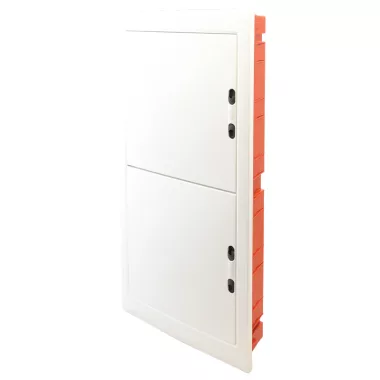 TRACON EDSSN-18/4 Süllyesztett elosztódoboz, fehér-sík ajtóval, NPE nélkül 4×18 (72) modul, IP40, (H×W×D=860×440×95mm)