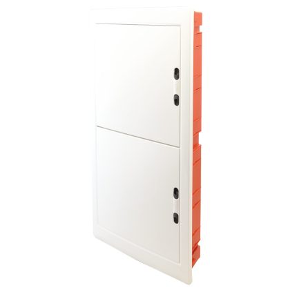 TRACON EDSSN-18/4 Süllyesztett elosztódoboz, fehér-sík ajtóval, NPE nélkül 4×18 (72) modul