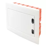   TRACON EDSSN-8/1 Süllyesztett elosztódoboz, fehér-sík ajtóval, NPE nélkül 1×8 (8) modul, IP40, (H×W×D=180×220×88mm)