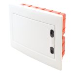 TRACON EDSSN-8/1 Süllyesztett elosztódoboz, fehér-sík ajtóval, NPE nélkül 1×8 (8) modul, I