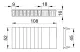 TRACON EDTM Takaróidom elosztódobozokba, szabad modulnyílások lefedésére L=108mm, 1×6 mod.(2×1mod.+8×1/2mod.)