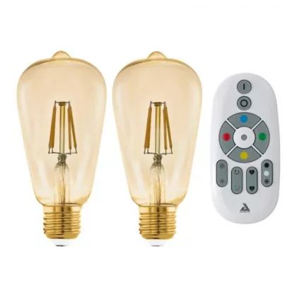 EGLO 12256 2X LEDfényforrás ZIG-E27-ST64 5,5W2200K+1távir