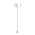   EGLO 22996 Kültéri álló E27 3x60W m:192cm d:55cm alumínium öntvény fehér, átlátszó üveg IP33 Laterna 5