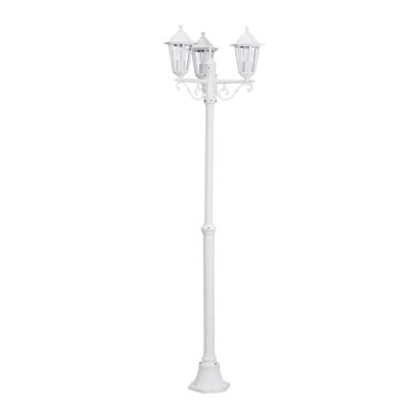 EGLO 22996 Kültéri álló E27 3x60W m:192cm d:55cm alumínium öntvény fehér, átlátszó üveg IP33 Laterna 5