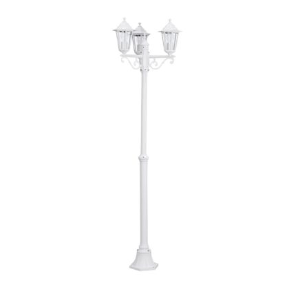   EGLO 22996 Kültéri álló E27 3x60W m:192cm d:55cm alumínium öntvény fehér, átlátszó üveg IP33 Laterna 5