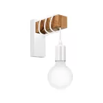 EGLO 33162 Fali E27 1x10W fehér/tölgy Townshend