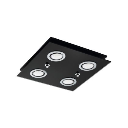 EGLO 33804 LED mennyezeti lámpa GU10 4x3W fekete Grattino