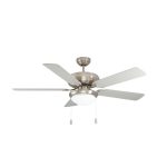   EGLO 35078 Ballina Mennyezeti ventilátoros lámpa 2x40W d=1320mm Ma=440mm matt nikkel / lakkozott fehér A++ - E