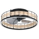   EGLO 35148 LED-CCT mennyezeti ventilátoros lámpa Frana 28W 3600lm 2700-6500K 3 fokozat matt fekete