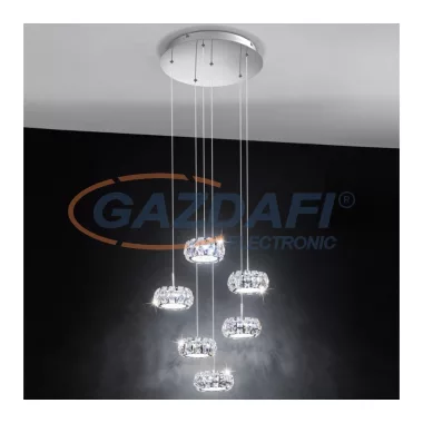 EGLO 39008 LED kristály függeszték 6x5W 166x47cm Corliano