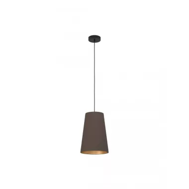 EGLO 390195 Függeszték 1xE27 fek/capp-sréz Petrosa