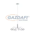   EGLO 39148 LED függeszték 6x3,3W króm/átlátszó fekete Malagon