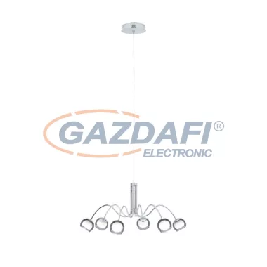 EGLO 39148 LED függeszték 6x3,3W króm/átlátszó fekete Malagon