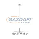   EGLO 39149 LED függeszték 8x3,3W króm/átlátszó fekete Malagon