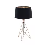 EGLO 39178 Asztali E27 60W fekete/réz Camporale