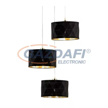 EGLO 39226 függeszték E27 3x60W fekete/arany Dolorita