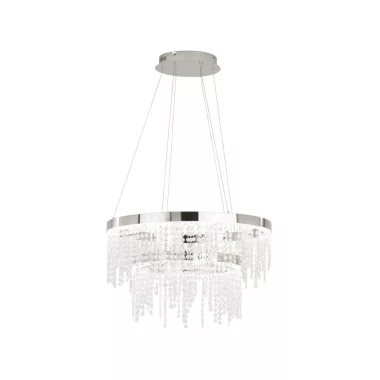 EGLO 39281 LED függelék 2karika ᴓ61cm króm/kristály Antelao