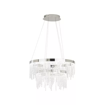   EGLO 39281 LED függelék 2karika ᴓ61cm króm/kristály Antelao