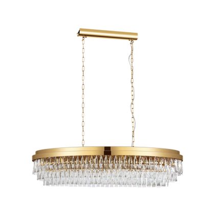   EGLO 39463 Függeszték E14 13x40W arany/kristály Valparaiso