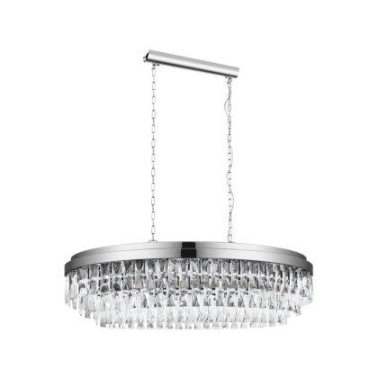   EGLO 39494 Függeszték E14 10x40W króm/kristály Valparaiso
