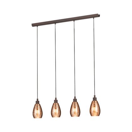 EGLO 39507 Függeszték E27 4x60W barna Siracusa