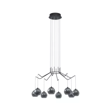 EGLO 39511 LED függeszték.8x3,3W fekete/opál Rovigana