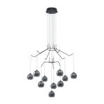 EGLO 39512 LED függeszték.10x3,3W fekete/opál Rovigana