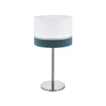 EGLO 39557 Asztali.E27 1x60Wfehér/kék/ezüst Spaltini