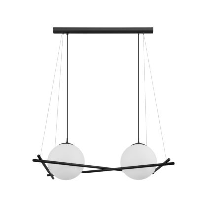 EGLO 39592 Függeszték.E27 2x25W fekete/opál Salvezinas