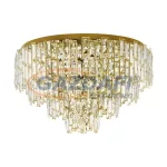   EGLO 39612 Mennyezeti lámpa E14 10x25W78cm réz/kristály Calmeilles