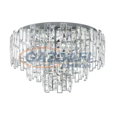 EGLO 39624 Mennyezeti lámpa E14 10x25W63cm króm/kristály Calmeilles