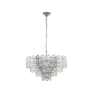 EGLO 39627 Függeszték E14 10x25W78cm króm/kristály Calmeilles