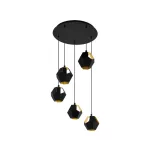 EGLO 39635 FüggesztékE27 5x28W fekete/arany Rasigures