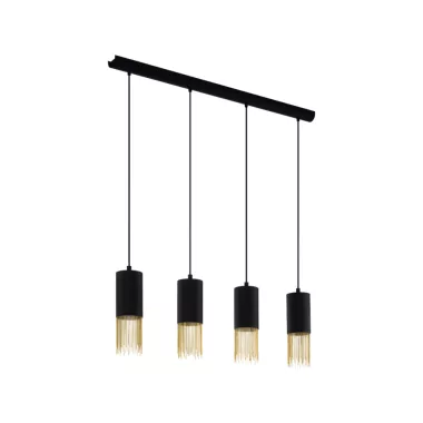 EGLO 39659 Függeszték E27 4x40W fekete/réz Counuzulus