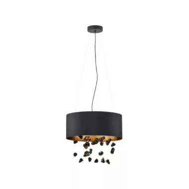 EGLO 39845 Függeszték E27 3x16W fekete/üveg Escuela