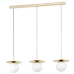EGLO 39953 Függ.E27 3x40W csiszréz/opál Arenales