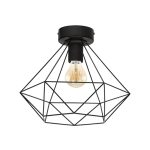 EGLO 43004 Mennyezeti E27 60W fekete Tarbes