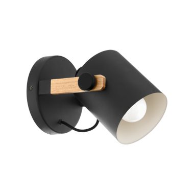 EGLO 43046 Fali lámpa E27 1x28W fekete/fa Hornwood