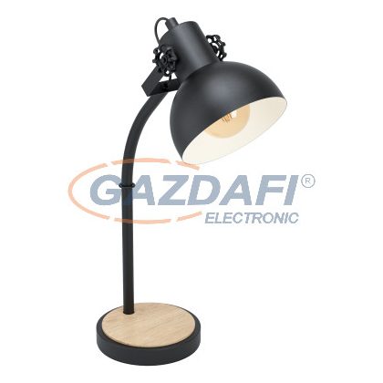 EGLO 43165 Asztali lámpa E27 1x28W fekete/fa Lubenham