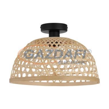 EGLO 43251 Mennyezeti lámpa E27 1x40W fekete/natúr Claverdon
