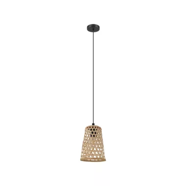 EGLO 43252 függeszték E27 1x40W 18cm fekete/natúr Claverdon
