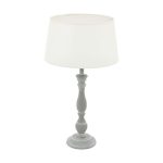   EGLO 43257 Asztali lámpa E27 1x60W szürkepatina/fehér Lapley