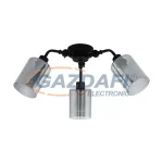   EGLO 43308 mennyezeti lámpa E27 3x40Wfekete/átlátszó Forestburg