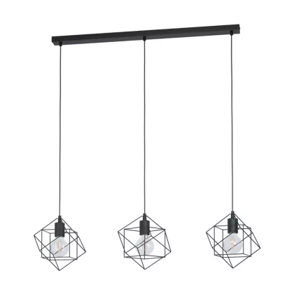 EGLO 43361 Függeszték E27 3x60W fekete Straiton