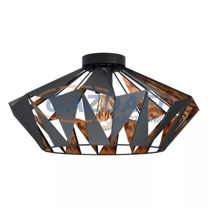 EGLO 43399 MennyezetiE27 1x60Wfekete/vrézCarlton6