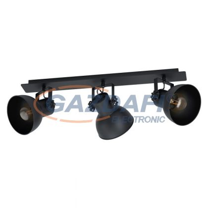 EGLO 43433 Fali/mennyezeti.E27 3x40W fekete Barnstaple