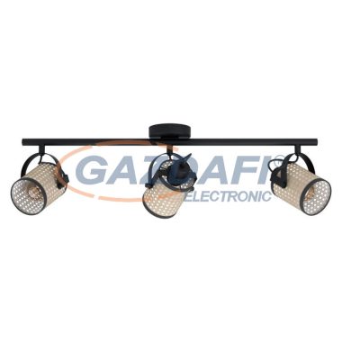 EGLO 43495 Fali/mennyezeti E27 3x10Wfekete/bézsRuscomb