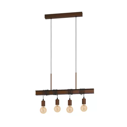 EGLO 43523 Függeszték E27 4x60W antik barna Townshend4