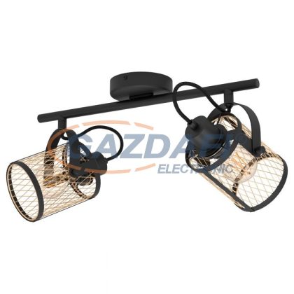   EGLO 43532 Fali/ mennyezeti lámpa E27 2x40W fekete/réz Dellow