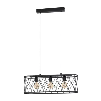 EGLO 43554 Függeszték E27 3x40W fekete Giltspur